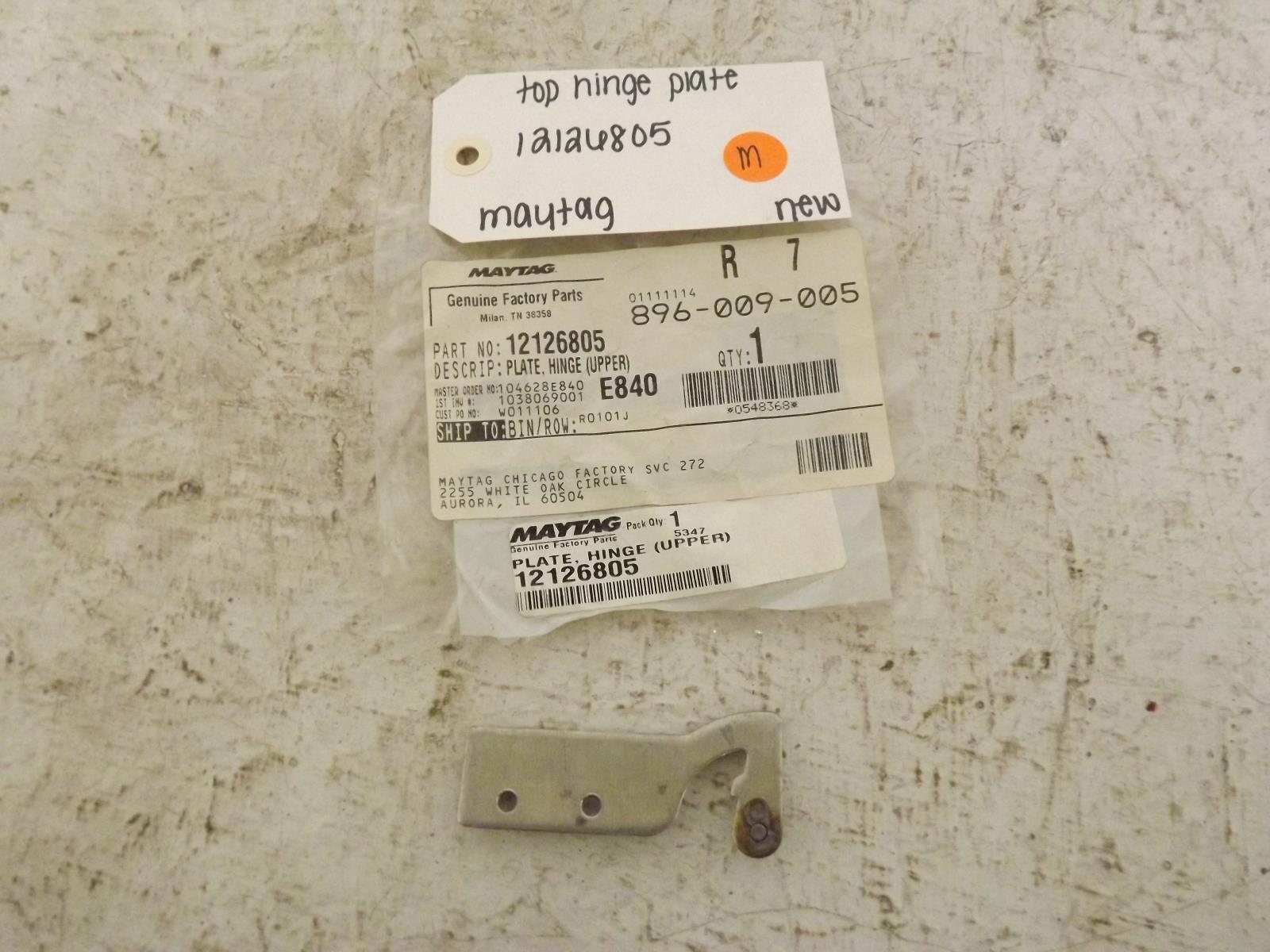 Maytag Microwave 12126805 Top Hinge Plate New Maytag Microwave 12126805 Top Hinge Plate New